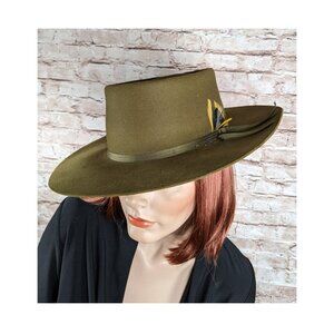 Vintage WESTFIELD 15X Cowboy Hat Gambler Style size 7 1/4 Wiskey Brown Excellent